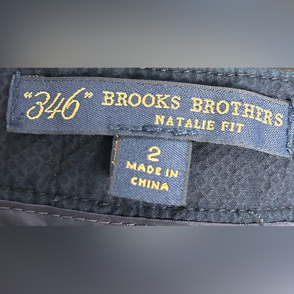 346 Brooks Brothers Womens Sz 2 Navy Sailor Natalie Fit Pants - Picture 4 of 6